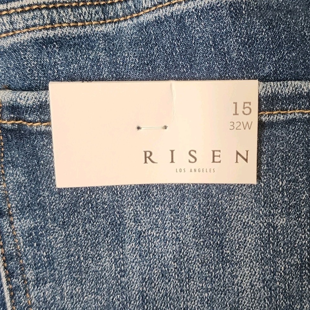 RISEN High Rise Relaxed Fit Skinny Jeans 28" Inseam Womens Size 15/32 NEW - Picture 10 of 12